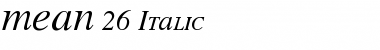 Download MEAN 26 Italic Font Download MEAN 26 Italic Font