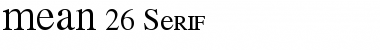 Download MEAN 26 Serif Font Download MEAN 26 Serif Font