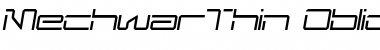 Download MechwarThin Oblique Font Download MechwarThin Oblique Font