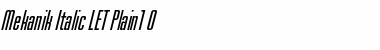 Download Mekanik Italic LET Font Download Mekanik Italic LET Font