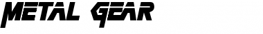 Download Metal Gear Font Download Metal Gear Font