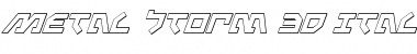 Download Metal Storm 3D Italic Font Download Metal Storm 3D Italic Font