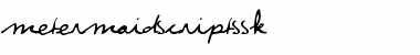 Download MeterMaidScriptSSK Font Download MeterMaidScriptSSK Font