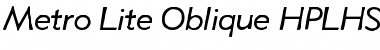 Download Metro Lite Oblique Font Download Metro Lite Oblique Font