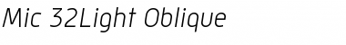 Download Mic 32Light Oblique Font Download Mic 32Light Oblique Font