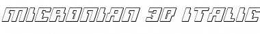 Download Micronian 3D Italic Font Download Micronian 3D Italic Font