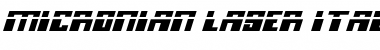 Download Micronian Laser Italic Font Download Micronian Laser Italic Font