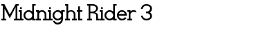 Download Midnight Rider 3 Font Download Midnight Rider 3 Font