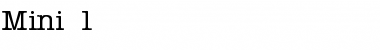 Download Mini 1 Font Download Mini 1 Font