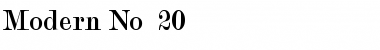 Download Modern No. 20 Font Download Modern No. 20 Font
