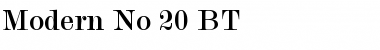 Download Modern20 BT Font Download Modern20 BT Font