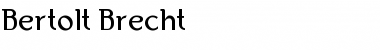 Download Bertolt Brecht Font Download Bertolt Brecht Font