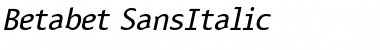 Download Betabet SansItalic Font Download Betabet SansItalic Font