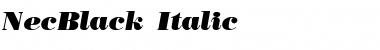 Download NecBlack Italic Font Download NecBlack Italic Font