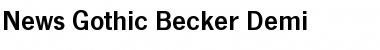 Download News Gothic Becker Demi Font Download News Gothic Becker Demi Font