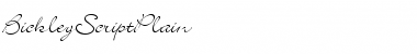 Download BickleyScriptPlain Font Download BickleyScriptPlain Font