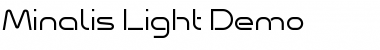 Download Minalis_Demo Light Font Download Minalis_Demo Light Font