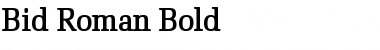Download Bid Roman Font Download Bid Roman Font