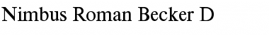 Download Nimbus Roman Becker D Font Download Nimbus Roman Becker D Font