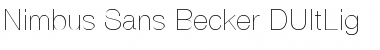 Download Nimbus Sans Becker DUltLig Font Download Nimbus Sans Becker DUltLig Font