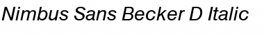 Download Nimbus Sans Becker D Font Download Nimbus Sans Becker D Font