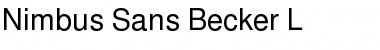 Download Nimbus Sans Becker L Font Download Nimbus Sans Becker L Font