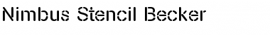 Download Nimbus Stencil Becker Font Download Nimbus Stencil Becker Font
