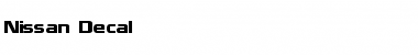 Download Nissan Decal Font Download Nissan Decal Font