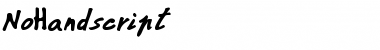 Download NoHandscript Font Download NoHandscript Font