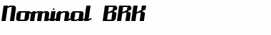 Download Nominal BRK Font Download Nominal BRK Font