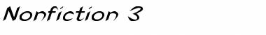 Download Nonfiction 3 Font Download Nonfiction 3 Font