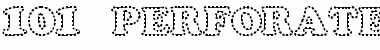 101! Perforated Alpha Regular Font