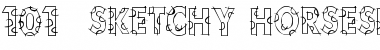 101! Sketchy HorseShoeZ Regular Font