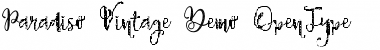 Download Paradiso Vintage Demo Font Download Paradiso Vintage Demo Font