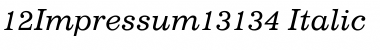 12Impressum**13134 RomanItalic Font