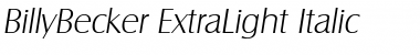 Download BillyBecker-ExtraLight Font Download BillyBecker-ExtraLight Font