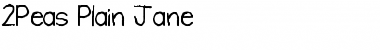 Download 2Peas Plain Jane Font Download 2Peas Plain Jane Font