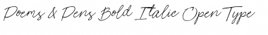 Download Poems & Pens Bold Italic Font Download Poems & Pens Bold Italic Font
