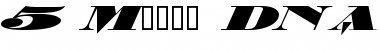 Download 5 Metal DNA Font Download 5 Metal DNA Font