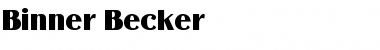 Download Binner Becker Font Download Binner Becker Font