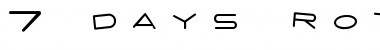 Download 7 days rotated Font Download 7 days rotated Font