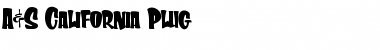 Download A&S California Plug Font Download A&S California Plug Font