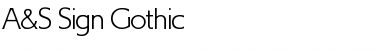 Download A&S Sign Gothic Font Download A&S Sign Gothic Font