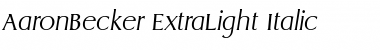 Download AaronBecker-ExtraLight Font Download AaronBecker-ExtraLight Font