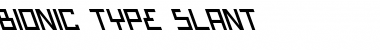 Download Bionic Type Slant Font Download Bionic Type Slant Font