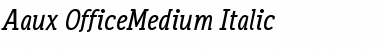 Aaux OfficeMedium Italic Regular Font