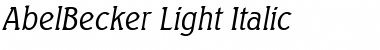 Download AbelBecker-Light Font Download AbelBecker-Light Font