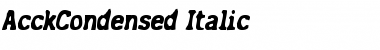 Download AcckCondensed Font Download AcckCondensed Font