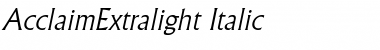 Download AcclaimExtralight Font Download AcclaimExtralight Font