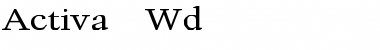 Download Activa Wd Font Download Activa Wd Font